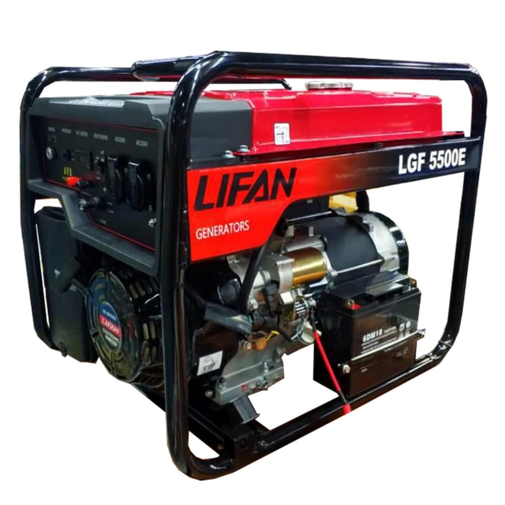 موتور برق لیفان 5.5 کیلووات مدل LGF 5500 E با نمایشگر دیجیتال و استارت برقی و هندلی